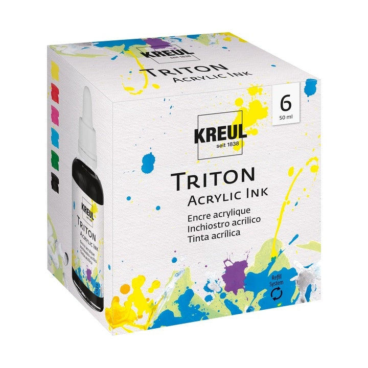 Akrylový inkoust KREUL 50 ml - sada 6 ks