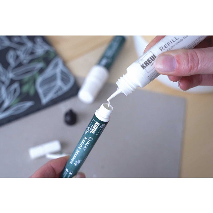 Bílý křídový fix s příslušenstvím na doplnění KREUL - sada 6 ks