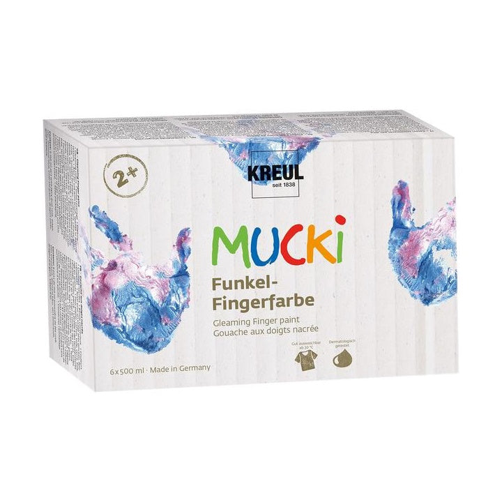 Lesklé dětské prstové barvy MUCKI
