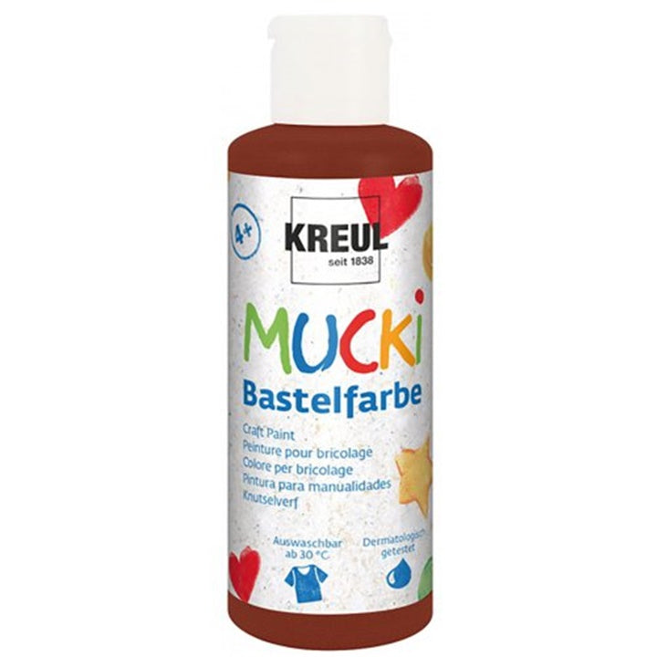 Dětské umělecké barvy MUCKI 80 ml – Hnědá
