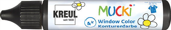 MUCKI konturovací barva na sklo 29 ml / black