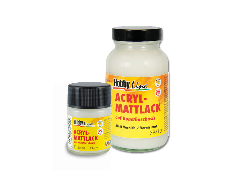 Matný akrylový lak 50/250 ml na bázi syntetické pryskyřice Hobby Line