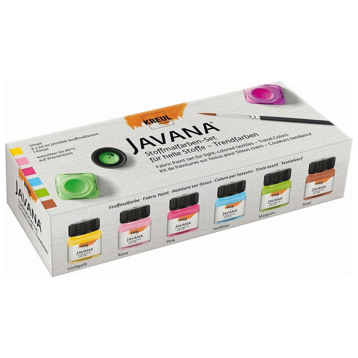 Sada barev na světlý textil JAVANA Trend Colors 6x20 ml