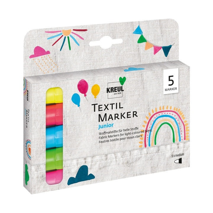 Fixy na textil KREUL - sada Junior 5 ks