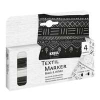 Fixy na textil Black and White 4 ks - KREUL