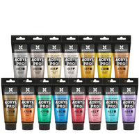 Sada metalických akrylových barev ACRYL PRO Kompozit 15x75 ml