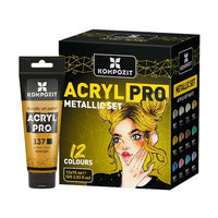 Sada akrylových barev ACRYL PRO METALLIC