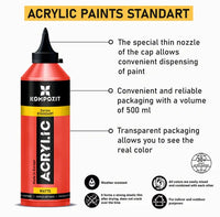 Metalická akrylová barva STANDART Kompozit 500 ml