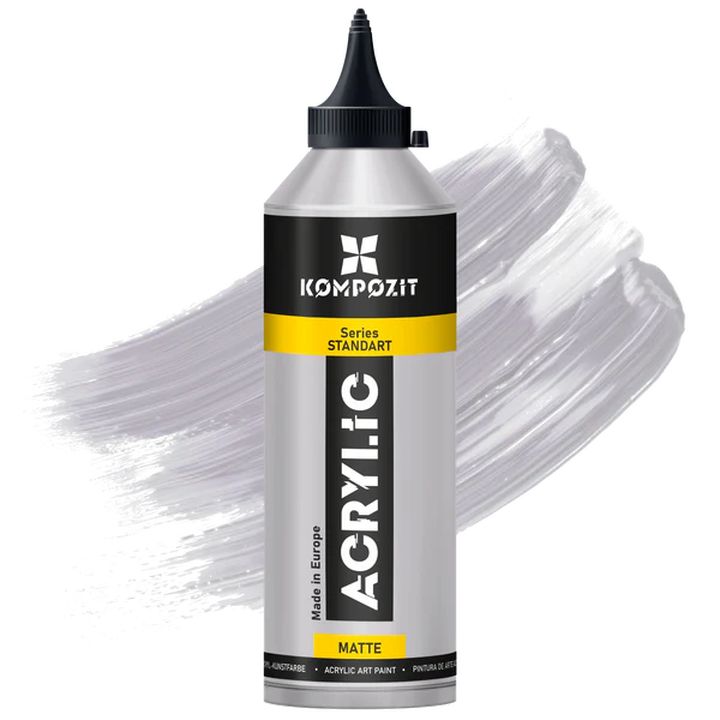 Metalická akrylová barva STANDART Kompozit 500 ml – 91 Stříbro