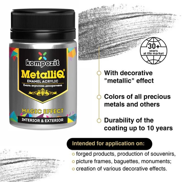 MetalliQ Kompozit Akrylová barva s metalickým efektem 70g