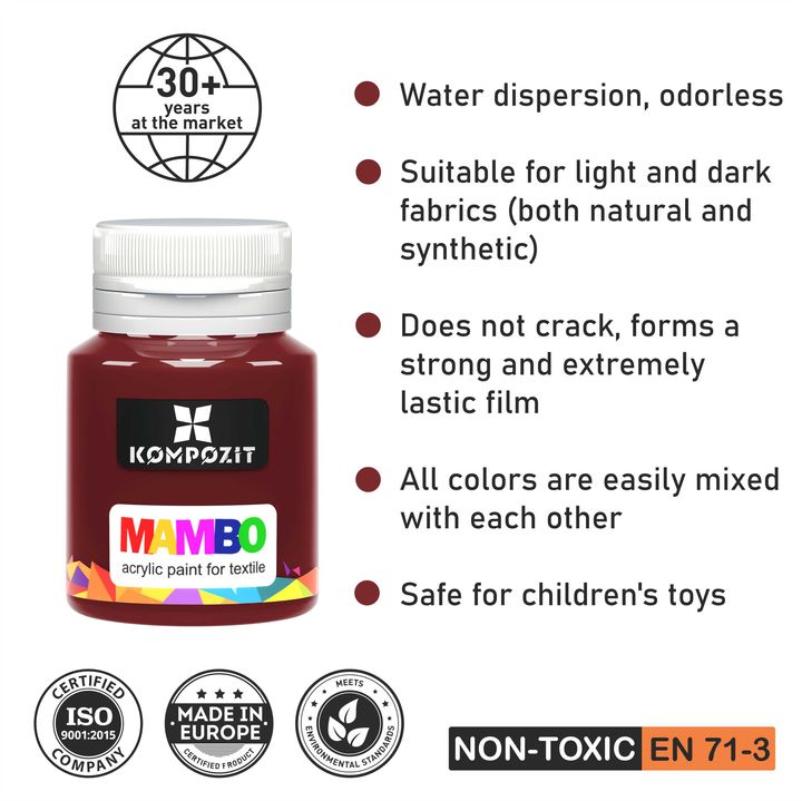MAMBO Akrylová barva na textil a kůži 20 ml