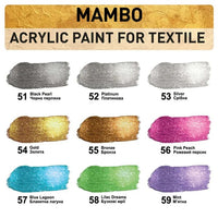 MAMBO metalická barva na textil a kůži
