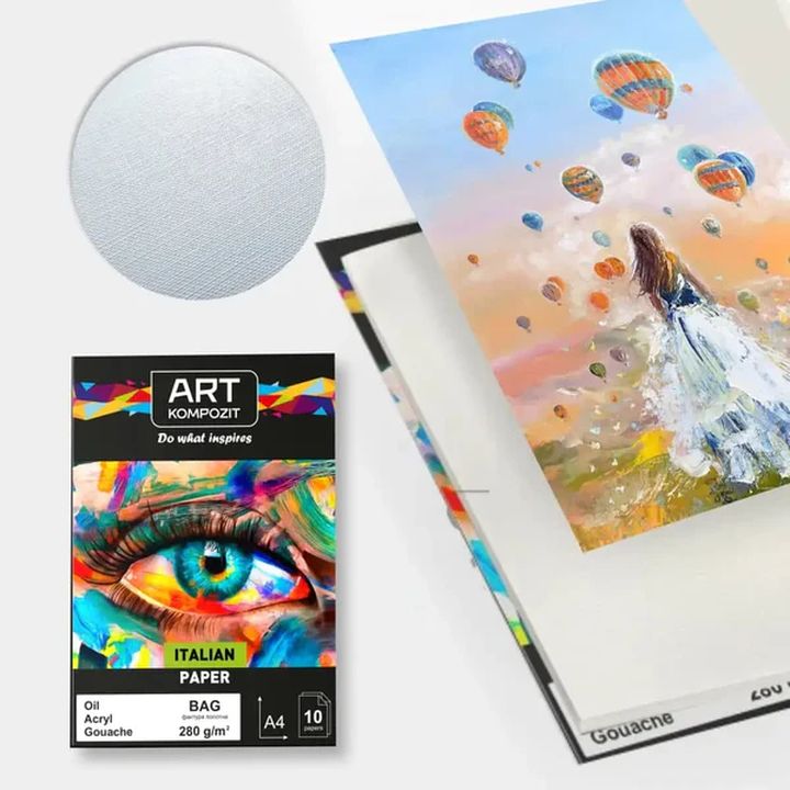 Texturový papírový blok A4 10 listů 280g/m2