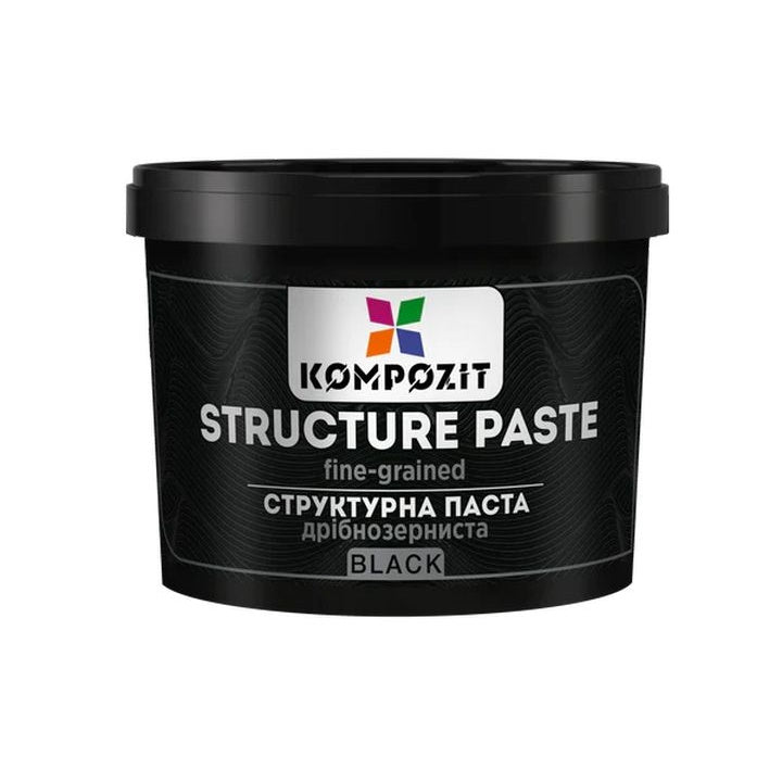 Černá jemnozrnná strukturovací pasta od Kompozit