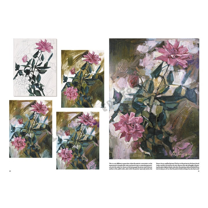 Leonardo Collection 21 Flowers Drawing Book