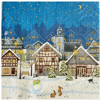 Ubrousky na dekupáž Christmas Village 1 ks