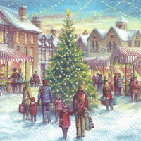 Ubrousky na dekupáž Christmas Market - 1 ks