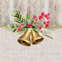 Ubrousky na dekupáž Christmas Bells - 1 ks