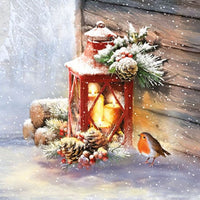 Ubrousky na dekupáž Robin by Lantern - 1 ks