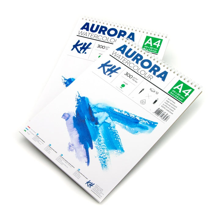 Akvarelový blok AURORA rough se spirálou - 12 listový