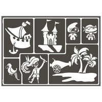 Samolepící šablona Pirates A3
