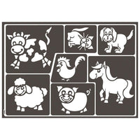 Samolepící šablona Funny animals A3