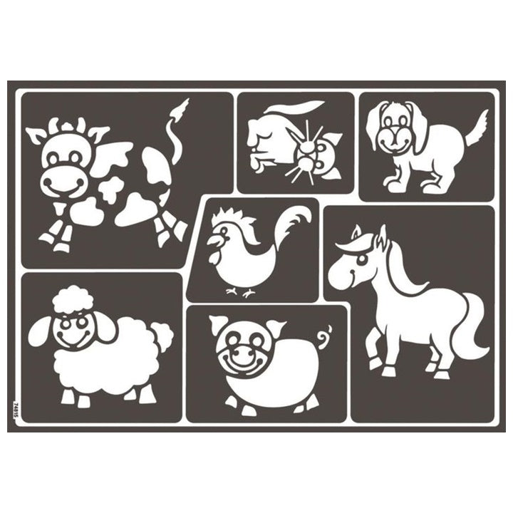 Samolepící šablona Funny animals A3