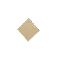 Dřevěný polotovar pro výrobu bižuterie - čtverec 2 cm