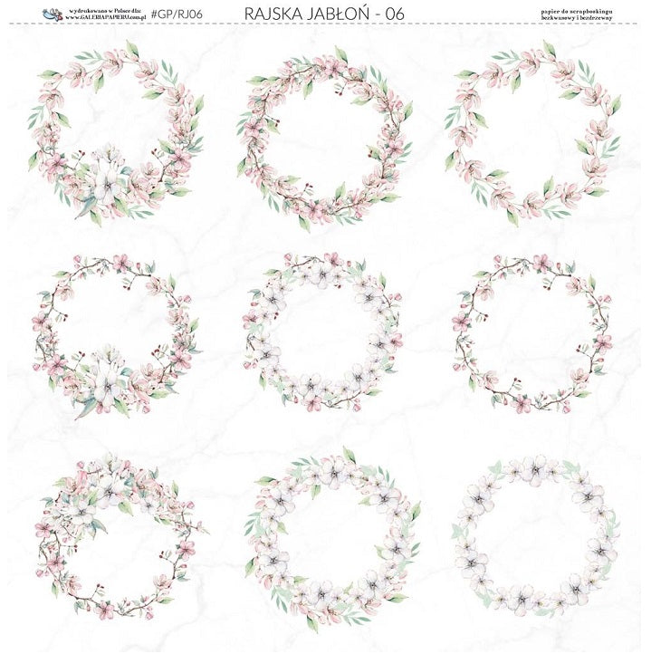Oboustranný papír na scrapbooking 30.5 x 30.5 cm - Paradise Apple Tree 06