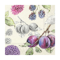 Eko ubrousky na dekupáž Delicious Plums - 1ks