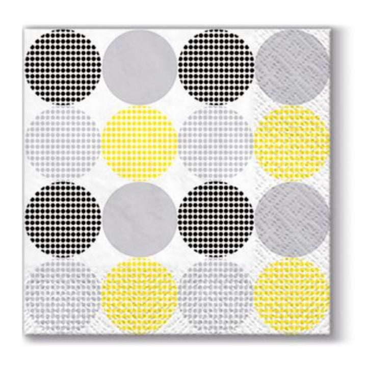 Ubrousky na dekupáž - Barevné tečky - 1 ks