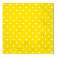 Ubrousky na dekupáž cocktail Yellow Dots - 1 ks