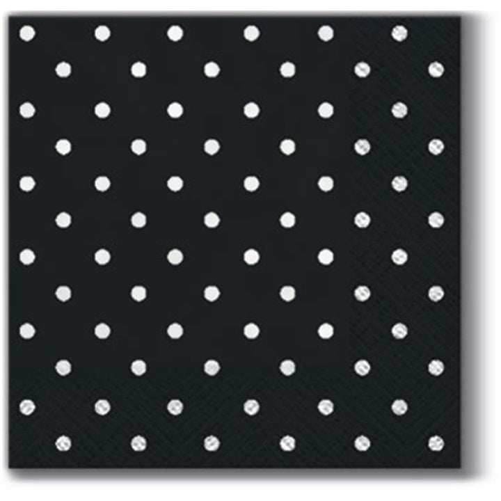 Ubrousky na dekupáž cocktail Brown Dots - 1 ks