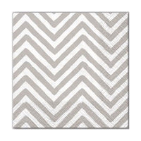 Ubrousky na dekupáž - Big Chevron Gray - 1 ks