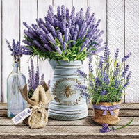 Ubrousky na dekupáž Lavender in Bucket - 1 ks