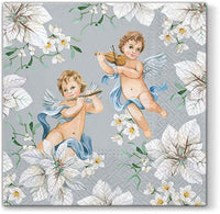 Ubrousky na dekupáž Angels in Flowers - 1 ks