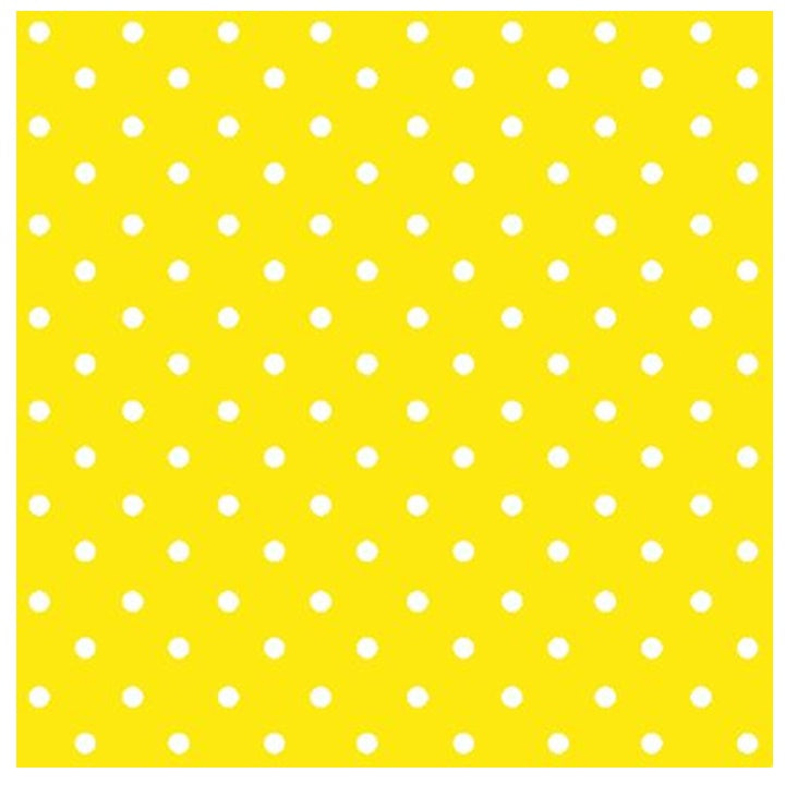 Ubrousky na dekupáž Yellow Dots - 1 ks
