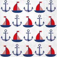 Ubrousky na dekupáž Ships & Anchors - 1 ks