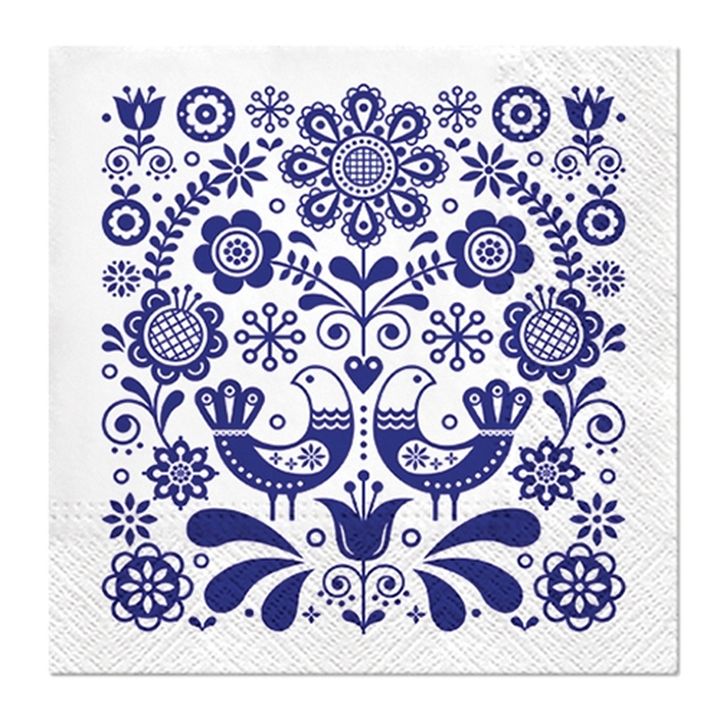 Ubrousky na dekupáž Folk Stamp - 1 ks