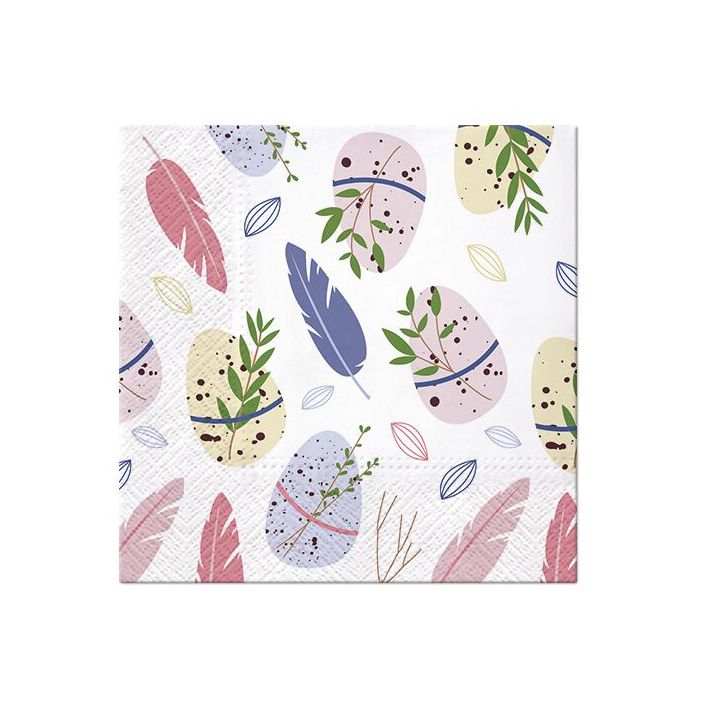 Decoupage ubrousky - Easter Feather  - 1ks