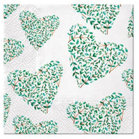 Ubrousky na dekupáž Floral Hearts - 1 ks