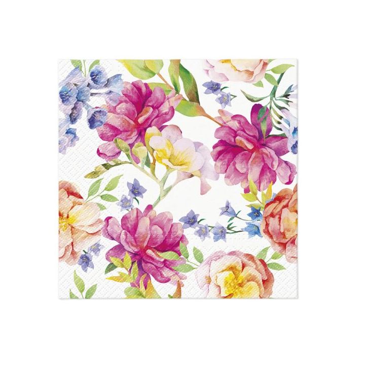 Decoupage ubrousky - Orchid with Peony  - 1ks