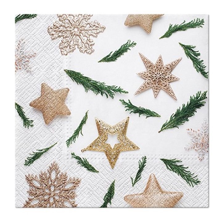 Ubrousky na dekupáž Star decorations - 1 ks