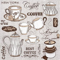 Ubrousky na dekupáž Tea or Coffee - 1 ks