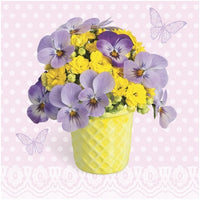 Ubrousky na dekupáž Violets and Primroses - 1 ks