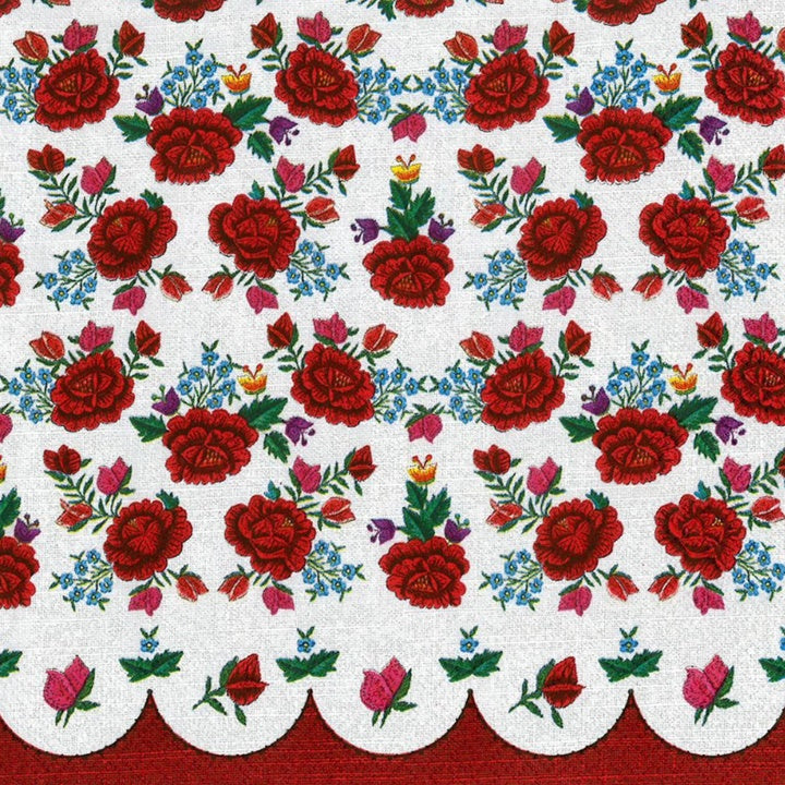 Ubrousky na dekupáž Poppies Embroidery Pattern - 1 ks