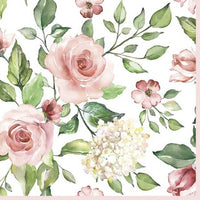 Ubrousky na dekupáž Watercolour Roses with Hydrangea - 1 ks