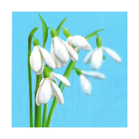 Ubrousky na dekupáž - Sněženky - 1 ks - SLWI006601