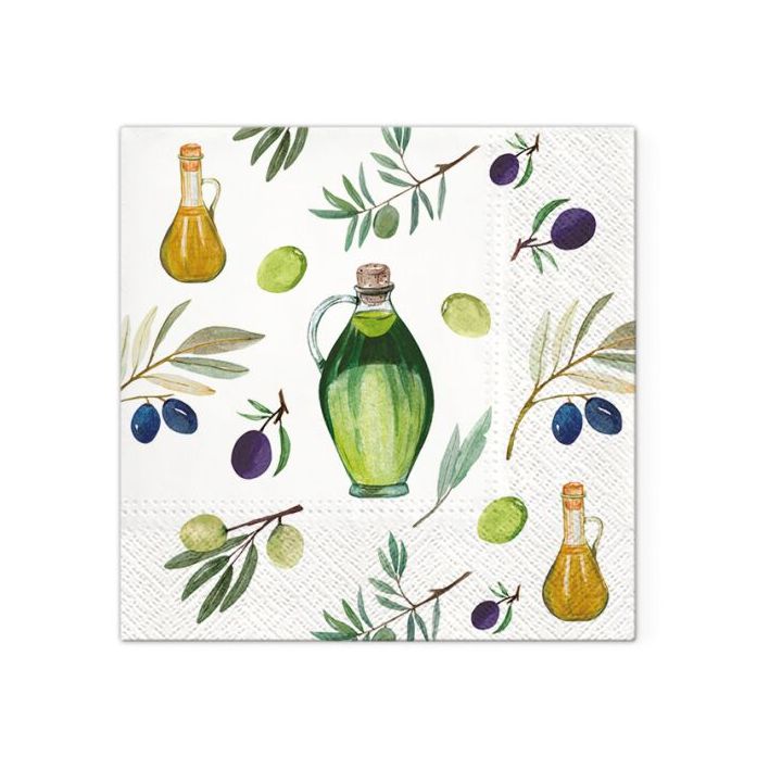 Decoupage ubrousky - Olives Time  - 1ks