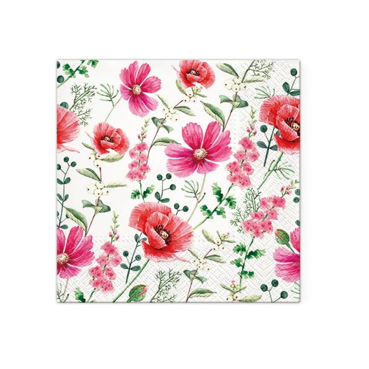 Decoupage ubrousky - Raspberry Flower  - 1ks